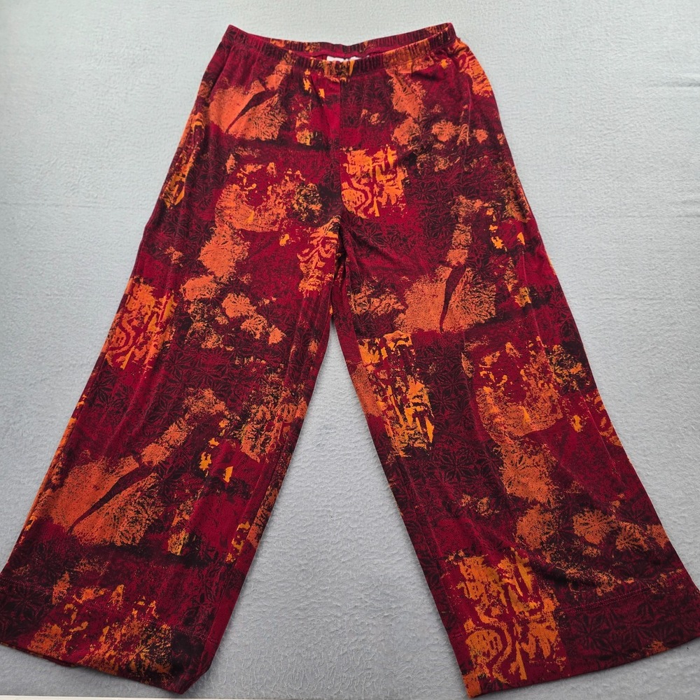 Chico's Travelers Cardigan & Pants Womens 2 Multicolor Printed Acetate Stretch